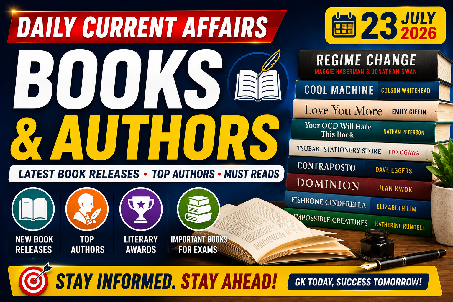 Daily Current Affairs 23 July 2026 – Books & Authors | Latest Book Releases