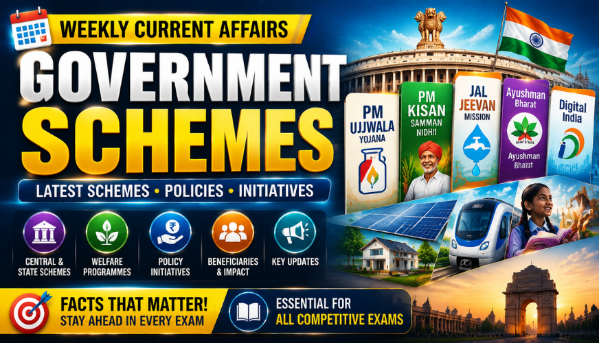 🏛️ Government Schemes Current Affairs 2026 | Latest Schemes, Policies & Initiatives