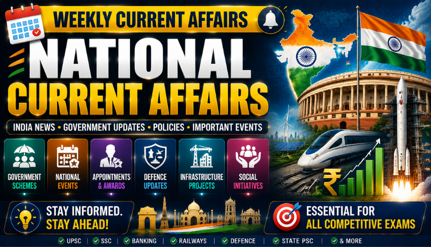 🇮🇳 National Current Affairs 2026 | India News, Government Updates & Important Events